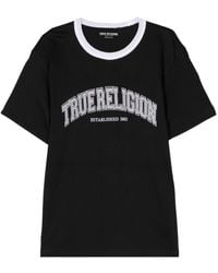 True Religion - Logo-print cotton T-shirt - Lyst