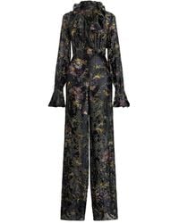 Ralph Lauren - Gerüschter Jumpsuit Mit Blumen-Print - Lyst
