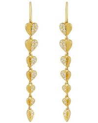 Dinny Hall - Folded Heart Lab-Grown Diamond Drop Earrings - Lyst