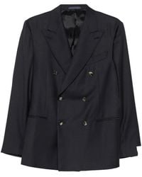 Caruso - Double-Breasted Peak-Lapels Jacket - Lyst
