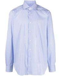 Barba Napoli - Stripe-Print Spread-Collar Shirt - Lyst