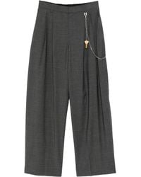 Alexander Wang - Pantalon Plissé À Détail De Chaîne - Lyst