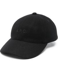 A.P.C. - Charlie Logo-Embroidered Baseball Cap - Lyst