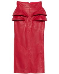 MITILIANE COUTURE - Side-Detail Leather Maxi Skirt - Lyst
