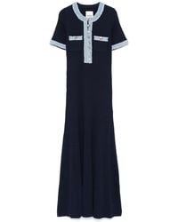 Sandro - Vestido midi de punto - Lyst