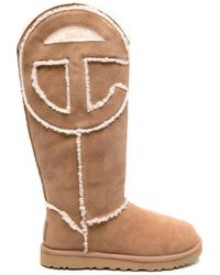 UGG - X Telfar Logo-Patch Suede Boots - Lyst