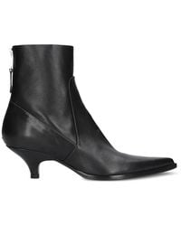 Elena Iachi - Bottines En Cuir À Bout Fuselé - Lyst