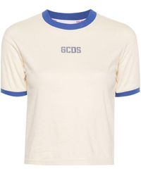 Gcds - T-shirt Verfraaid Met Stras - Lyst