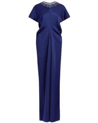 Jenny Packham - Novak Embellished-Collar Maxi Dress - Lyst