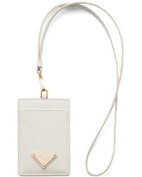 Prada - Saffiano Leather Badge Holder - Lyst