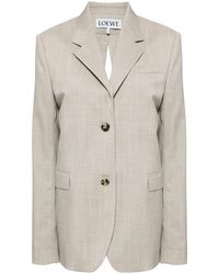 Loewe - Tied-Back Wool Blazer - Lyst