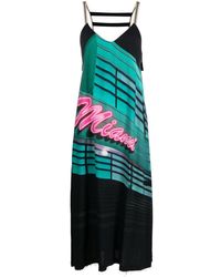 Palm Angels - Miami Graphic-print Midi Dress - Lyst