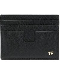 Tom Ford - Portacarte con placca logo in pelle - Lyst