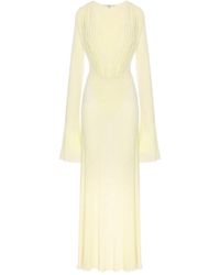 MANURI - Suki Long-Sleeve Draped Dress - Lyst