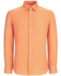 120% Lino - Button-Down Long-Sleeve Shirt - Lyst