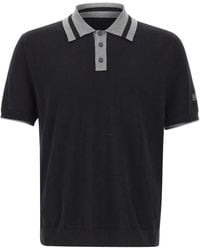 Iceberg - Contrast Trims Cotton Polo Shirt - Lyst