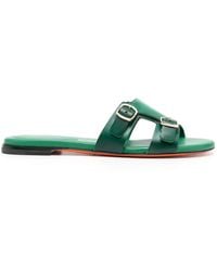 Santoni - ダブルバックル レザーサンダル - Lyst