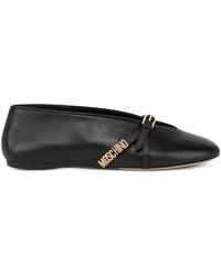 Moschino - Logo-Lettering Ballet Flats - Lyst