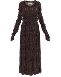 Tory Burch - Paisley-Print Midi Dress - Lyst