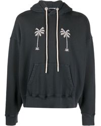 Palm Angels - Graphic-print Cotton Hoodie - Lyst