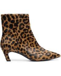 Ash - Vicky Leopard-Print Ankle Boots - Lyst