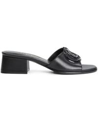 Guess - Cerinna Leather-Blend Sandals - Lyst