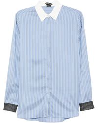 Tom Ford - Striped-Pattern Silk Shirt - Lyst