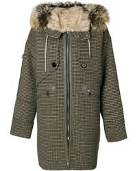 Liska - Houndstooth Print Hooded Coat - Lyst