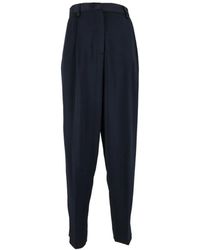 Fabiana Filippi - Pleated Satin-Finish Trousers - Lyst