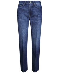 Dondup - Logo-Plaque Straight-Leg Jeans - Lyst