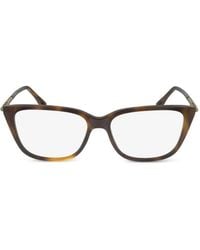 Lacoste - Tortoiseshell Cat-Eye Glasses - Lyst