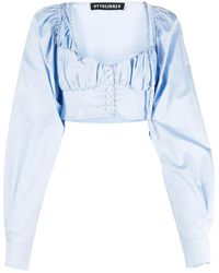 OTTOLINGER - Cropped Button-Fastening Blouse - Lyst
