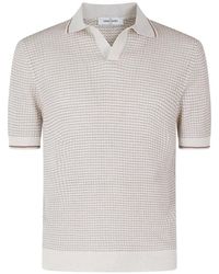 Gran Sasso - Waffle-Knit Tipped Polo Shirt - Lyst