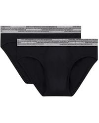 Emporio Armani - Slips Mit Logo (2Er-Set) - Lyst