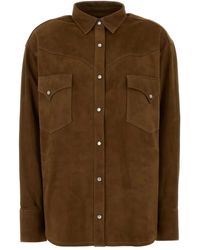 Lois - Chest-Pocket Suede Shirt - Lyst