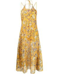 Patrizia Pepe - Neckholder-Kleid mit Blumen-Print - Lyst