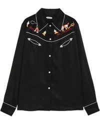 Bode - Checkers Western Hemd - Lyst