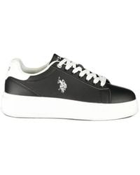 U.S. POLO ASSN. - Logo-Embroidered Platform Sneakers - Lyst