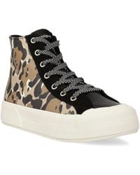 Desigual - Animal-Print High-Top Sneakers - Lyst
