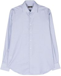 Corneliani - Geometric-jacquard Cotton Shirt - Lyst