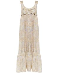 Chloé - Silk Dress With Floral Motif - Lyst