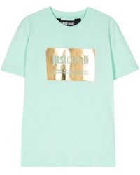 Just Cavalli - Embossed-Logo Cotton T-Shirt - Lyst