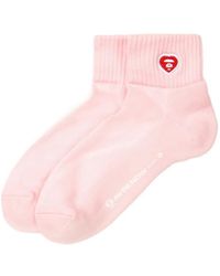 Aape By A Bathing Ape - Aapenow Heart Embroidered Socks - Lyst
