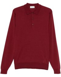 John Smedley - Buttoned Polo Shirt - Lyst