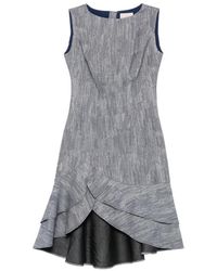 Leen Mougrhabi - Sienna Asymmetric Boat-Neck Midi Dress - Lyst