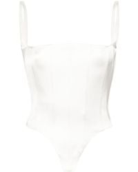 LAQUAN SMITH - Square-neck Corset-style Top - Lyst