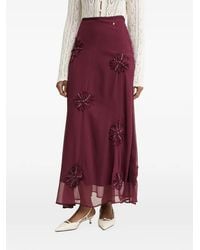 Pedro Del Hierro Madrid - Beaded Floral-Appliqué Maxi Skirt - Lyst