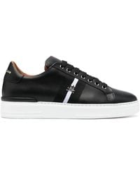 Philipp Plein - Skull-Plaque Striped Low-Top Sneakers - Lyst