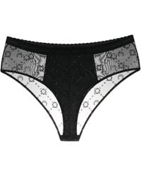 Marine Serre - Logo Mesh Brief - Lyst