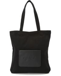 agnès b. - Logo-Appliqué Canvas Tote Bag - Lyst